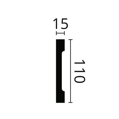 Плинтус (молдинг) NMC FD2S Wallstyl 15х110х2000 мм