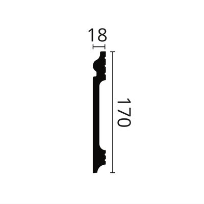 Плинтус NMC FL17 Wallstyl 18х170х2000 мм