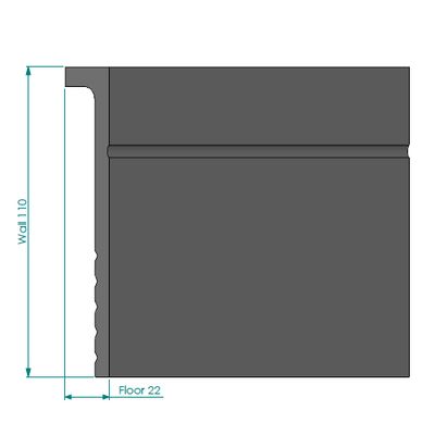 Плинтус NMC CF2 Wallstyl 110х22х2000 мм Плинтус NMC CF2 Wallstyl 110х22х2000 мм