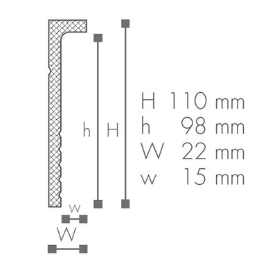 Плинтус NMC CF2 Wallstyl 110х22х2000 мм Плинтус NMC CF2 Wallstyl 110х22х2000 мм