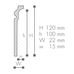 Плинтус NMC CF3 Wallstyl 120х22х2000 мм Плинтус NMC CF3 Wallstyl 120х22х2000 мм