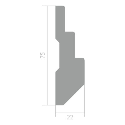 Молдинг Ultrawood арт. U 0004 (2200 х 75 х 22) из лдф Молдинг Ultrawood арт. U 0004 (2200 х 75 х 22) из лдф