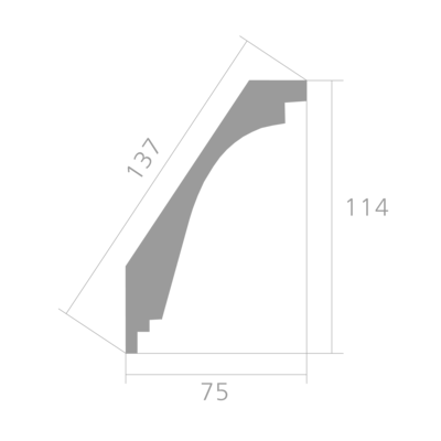 Карниз Ultrawood арт. CR 2335 (2440 х 114 х 75) из лдф Карниз Ultrawood арт. CR 2335 (2440 х 114 х 75) из лдф