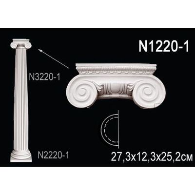 Полуколонна из полиуретана N1220-1 Перфект