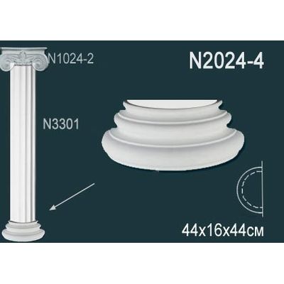 Полуколонна из полиуретана N2024-4 Перфект