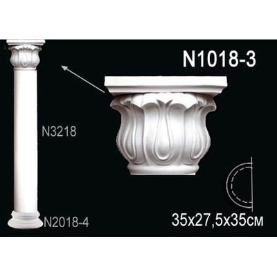 Полуколонна из полиуретана N1018-3 Перфект