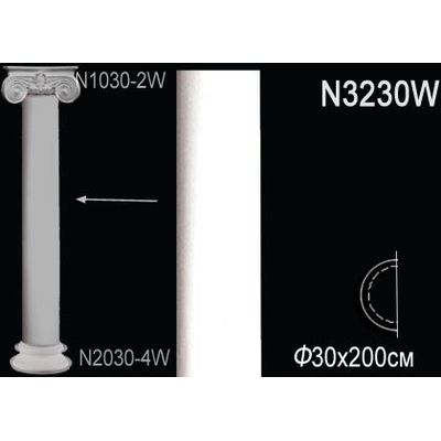 Декоративная колонна N3230W Перфект полиуретан