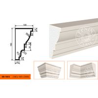 Карниз фасадный LepninaPlast из полистирола КВ-180/3