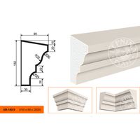Карниз фасадный LepninaPlast из полистирола КВ-150/3 Карниз фасадный LepninaPlast из полистирола КВ-150/3