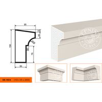 Карниз фасадный LepninaPlast из полистирола КВ-150/4 Карниз фасадный LepninaPlast из полистирола КВ-150/4
