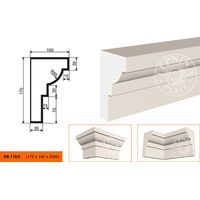 Карниз фасадный LepninaPlast из полистирола КВ-170/2 Карниз фасадный LepninaPlast из полистирола КВ-170/2