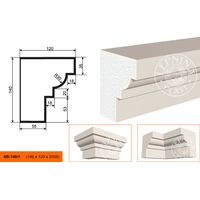 Карниз фасадный LepninaPlast из полистирола КВ-140/1