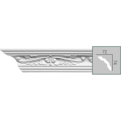 Потолочный карниз Fabello Decor с орнаментом C 176 Flexi из полиуретана