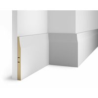 Плинтус Cosca Decor AP25 под покраску, 184x16x2400 мм, белый, МДФ