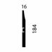 Плинтус Cosca Decor AP25 под покраску, 184x16x2400 мм, белый, МДФ