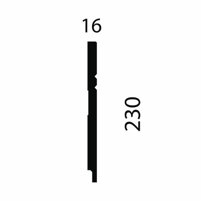 Плинтус Cosca Decor AP27 под покраску, 230x16x2400 мм, белый, МДФ