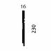 Плинтус Cosca Decor AP27 под покраску, 230x16x2400 мм, белый, МДФ