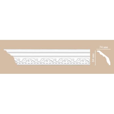 Плинтус потолочный с рисунком DECOMASTER 95621 (70*84*2400мм) полиуретан