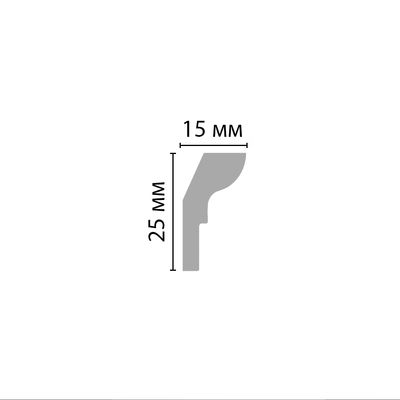 Плинтус потолочный гладкий DECOMASTER D111ДМ (25*15*2000мм) дюрополимер
