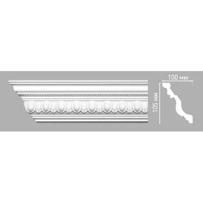 Плинтус потолочный с рисунком DECOMASTER 95608 (105х100х2400мм) полиуретан