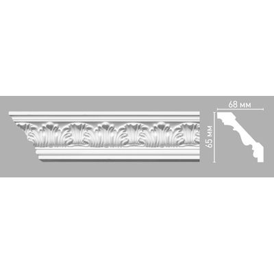 Плинтус потолочный с рисунком DECOMASTER 95018 (65х68х2400мм) полиуретан