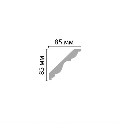 Плинтус потолочный гладкий DECOMASTER 96406 (85*85*2400мм) полиуретан