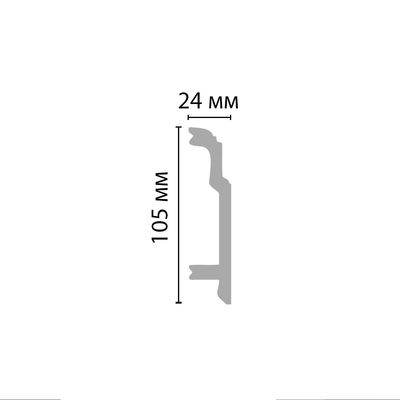 Плинтус напольный DECOMASTER A155 (105*24*2000мм) дюрополимер