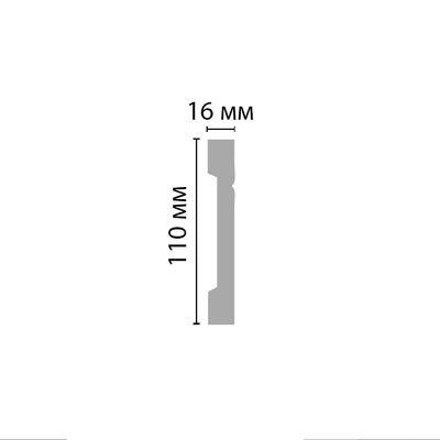 Плинтус напольный DECOMASTER A017 (110*16*2000мм) дюрополимер