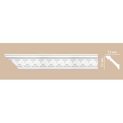 Плинтус потолочный с рисунком DECOMASTER 95655F гибкий (53*53*2400мм) полиуретан