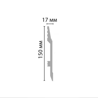 Плинтус напольный DECOMASTER D104ДМ (150*17*2000мм) дюрополимер
