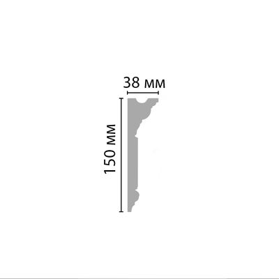 Плинтус потолочный DECOMASTER D214ДМ (150*38*2000мм) дюрополимер