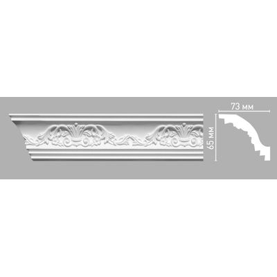 Плинтус потолочный с рисунком DECOMASTER 95019 (65х73х2400мм) полиуретан