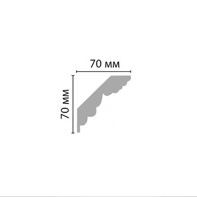 Плинтус потолочный с рисунком DECOMASTER 95775A гибкий (70*70*2400мм) полиуретан
