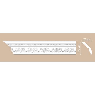 Плинтус потолочный с рисунком DECOMASTER 95769 (90*70*2400мм) полиуретан