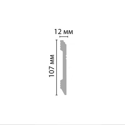 Плинтус напольный DECOMASTER D105ДМ (107*12*2000мм) дюрополимер