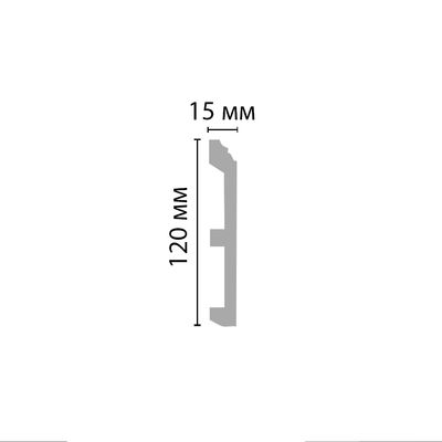 Плинтус напольный DECOMASTER A026 (120*18*2000мм) дюрополимер