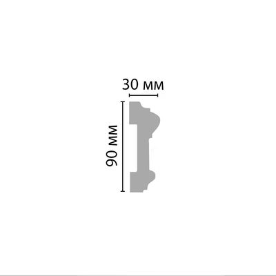 Молдинг гладкий DECOMASTER 97901F гибкий (90*30*2400мм) полиуретан