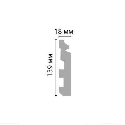 Плинтус напольный DECOMASTER A118 (139*18*2000мм) дюрополимер