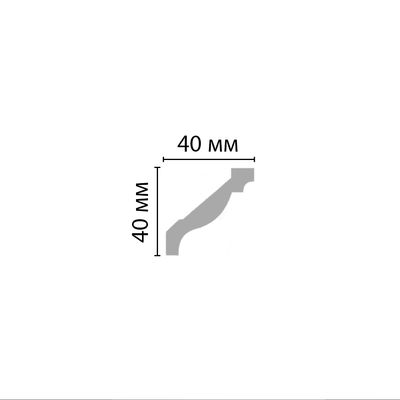 Плинтус потолочный гладкий DECOMASTER 96105 (60*60*2400мм) полиуретан