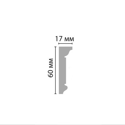 Молдинг гладкий DECOMASTER D228ДМ (60*17*2000мм) 