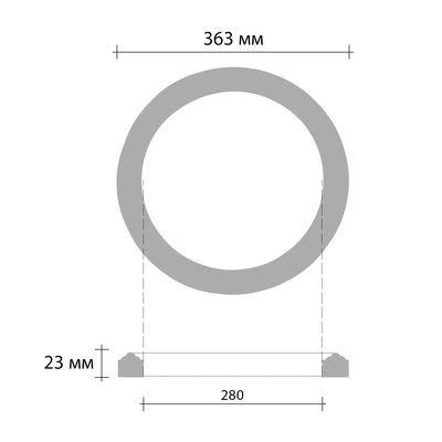Розетка потолочная DECOMASTER 80204/20 (d нар. 363, d вн.280, h=23мм) полиуретан