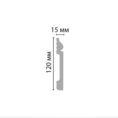 Плинтус напольный DECOMASTER D004ДМ (120*15*2000мм) дюрополимер