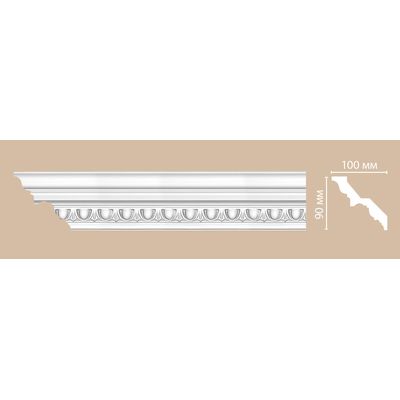 Плинтус потолочный с рисунком DECOMASTER DT-9808 (90*100*2400мм) полиуретан