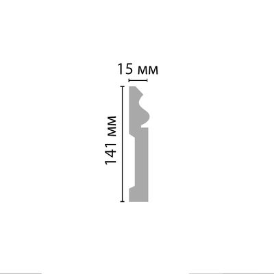 Плинтус напольный DECOMASTER A035 (141*15*2000мм) дюрополимер