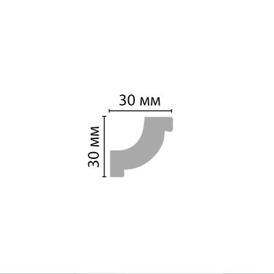 Плинтус потолочный гладкий DECOMASTER 96123 (30*30*2400мм) полиуретан