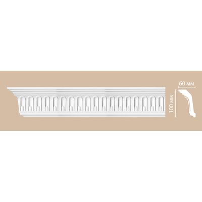 Плинтус потолочный с рисунком DECOMASTER DT-9813F гибкий (100*60*2400мм)