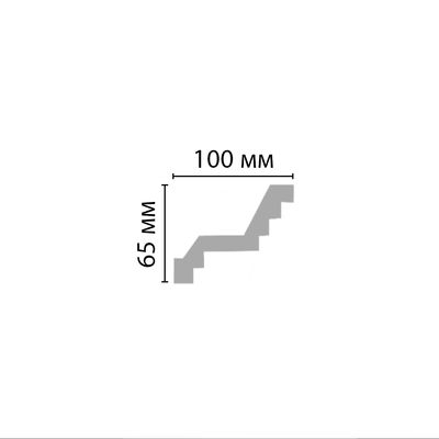 Плинтус потолочный гладкий DECOMASTER 96400 (60*100*2400мм) полиуретан