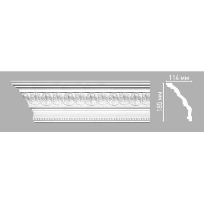 Плинтус потолочный с рисунком DECOMASTER 95143 (185х114х2400мм) полиуретан