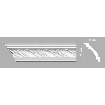 Плинтус потолочный с рисунком DECOMASTER 95021 (75х68х2400мм) полиуретан