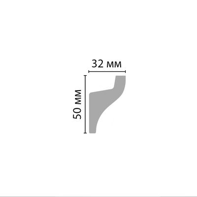 Плинтус потолочный под подсветку DECOMASTER D506 ДМ (50*32*2000 мм) дюрополимер